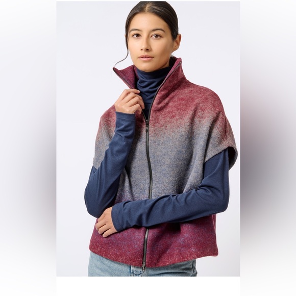 Kal Rieman Gradient Women’s Zip Mock neck Cardigan Large - Picture 3 of 5